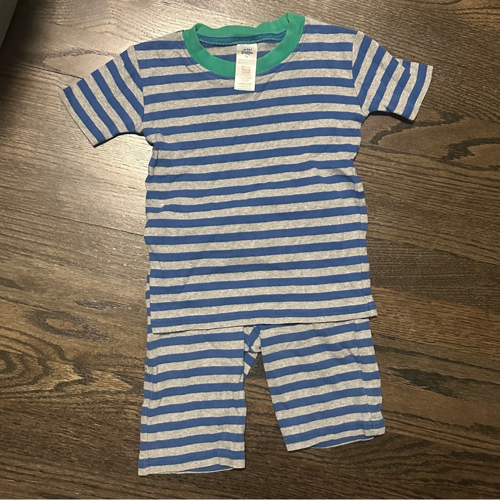 Mini Boden size 5 Blue & Gray Pajama Set